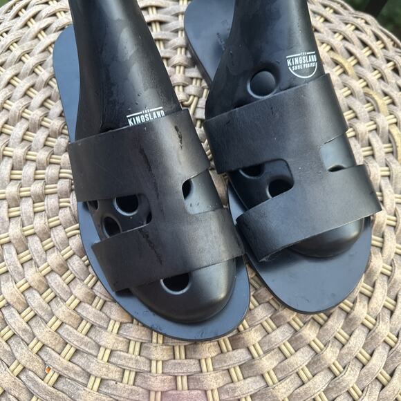 Everlane Black Leather Sandals Slides Women’s 7 Made In Italy - Picture 11 of 13